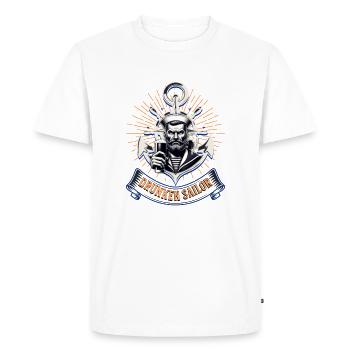Drunken Sailor - Männer Premium Bio T-Shirt - Weiß - Vorne - Nico (187cm)
