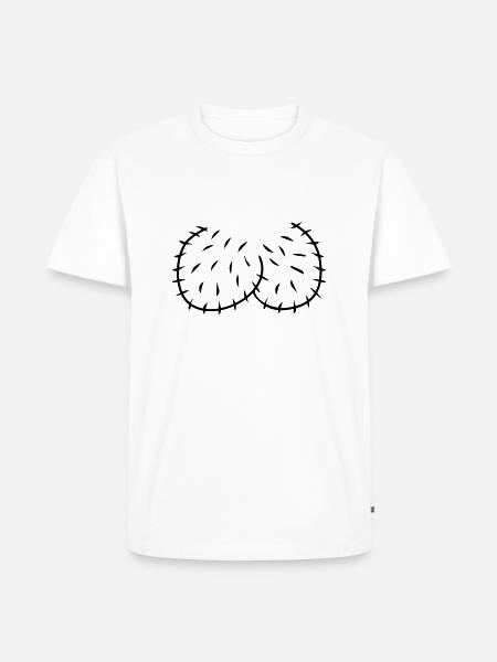 Hodensack - Scrotum - Männer Premium Bio T-Shirt - Weiß