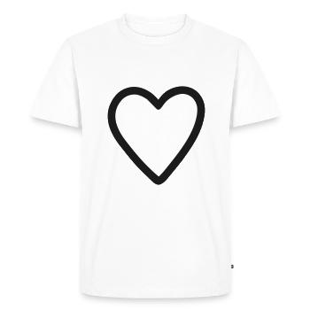 Heart Icon Sign - Men's Premium Organic T-Shirt - white - Front - Nico (187cm)