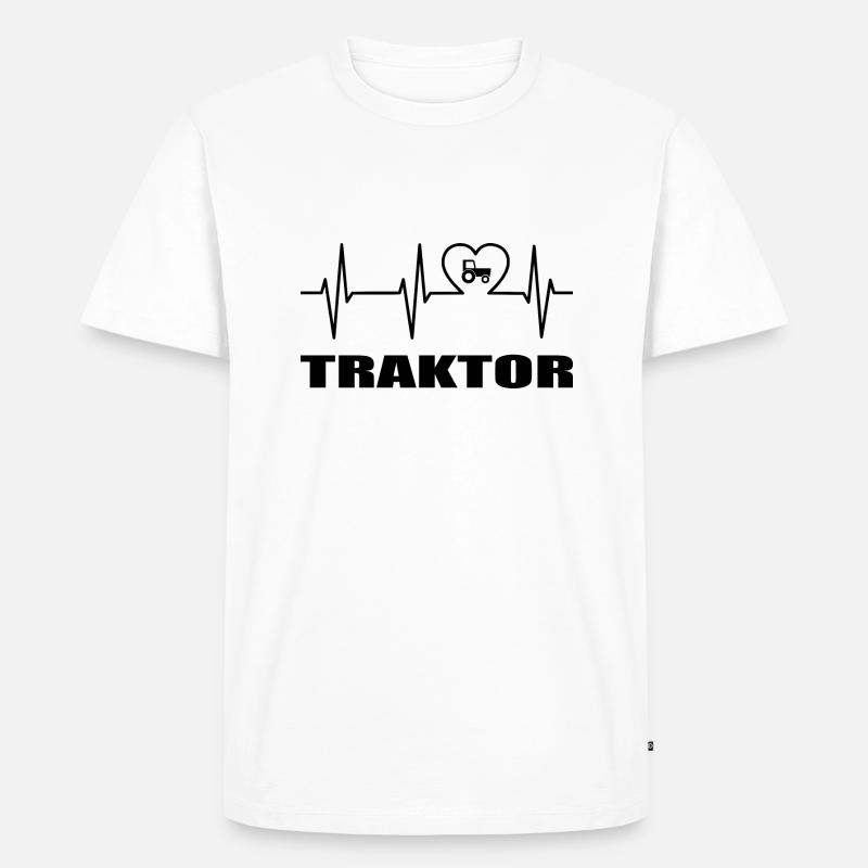 Traktor - Männer Premium Bio T-Shirt - Weiß