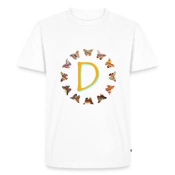 Papillons E 56 D - T-shirt Premium bio Homme - blanc - Devant - Nico (187cm)