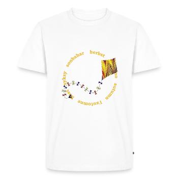 Dragon d’automne E 281 - T-shirt Premium bio Homme - blanc - Devant - Nico (187cm)