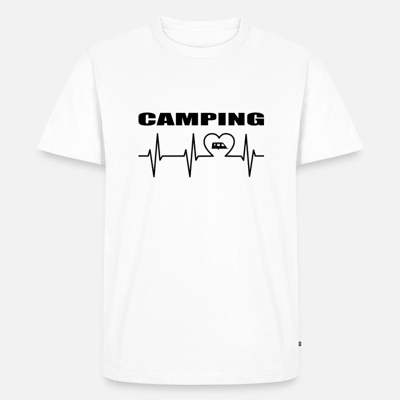 Camping - Männer Premium Bio T-Shirt - Weiß