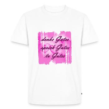 think good 1 - Men's Premium Organic T-Shirt - white - Front - Nico (187cm)