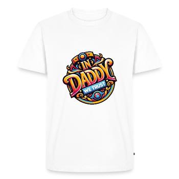 Nous faisons confiance à notre père - papa est le meilleur - T-shirt Premium bio Homme - blanc - Devant - Nico (187cm)
