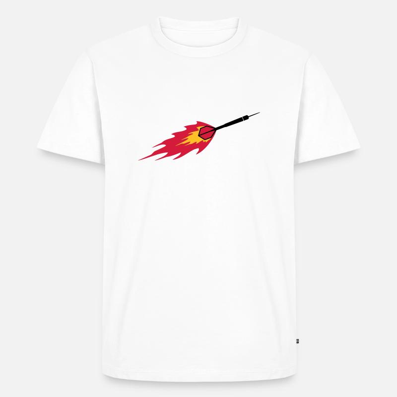 Dart Fire - Männer Premium Bio T-Shirt - Weiß