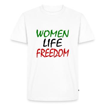 Women life freedom iran - Men's Premium Organic T-Shirt - white - Front - Nico (187cm)