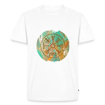 Vegvisir E 36 - T-shirt Premium bio Homme - blanc - Devant - Nico (187cm)