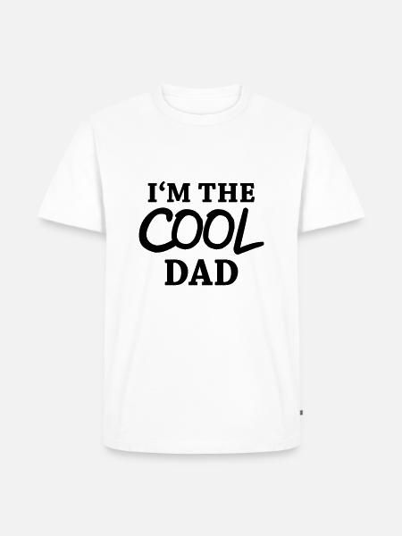 I'm the cool dad - Männer Premium Bio T-Shirt - Weiß