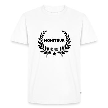 Moniteur / Monitrice / Mono / Formation / Ski - T-shirt Premium bio Homme - blanc - Devant - Nico (187cm)