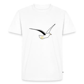 Seagull in your colors - Men's Premium Organic T-Shirt - white - Front - Nico (187cm)