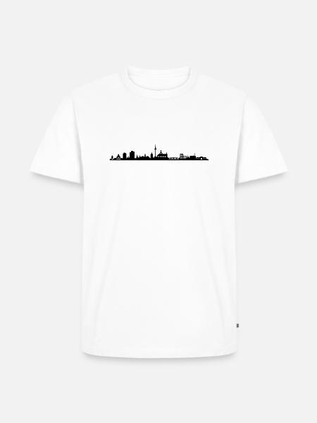 Skyline - Mannheim - Männer Premium Bio T-Shirt - Weiß