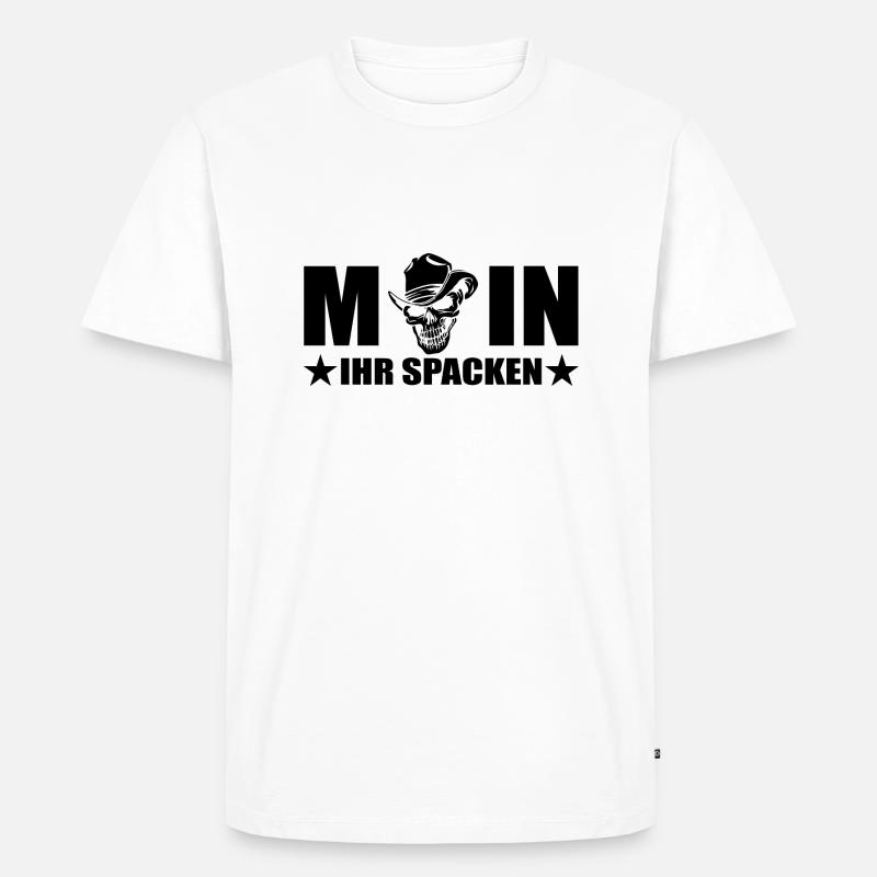 Moin - Männer Premium Bio T-Shirt - Weiß