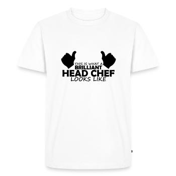 brilliant head chef - Men's Premium Organic T-Shirt - white - Front - Nico (187cm)