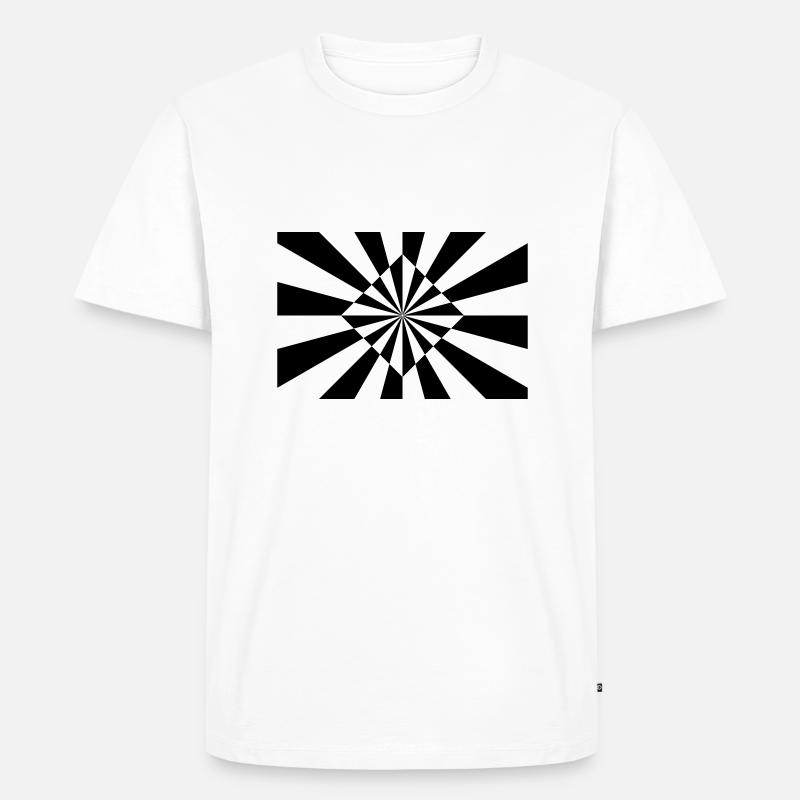 Optische Täuschung - Männer Premium Bio T-Shirt - Weiß