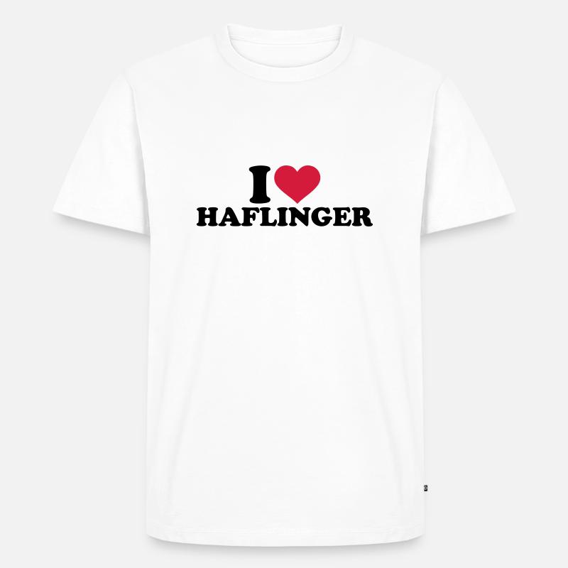 Haflinger - Männer Premium Bio T-Shirt - Weiß