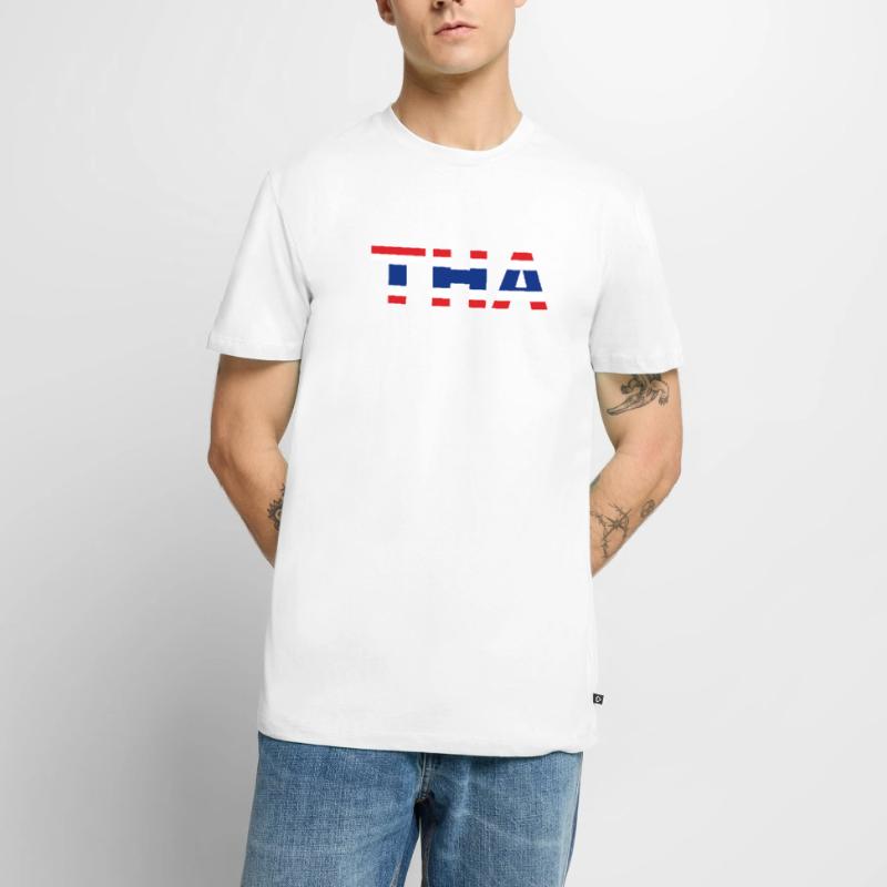 Drapeau Thaïlande Code ISO THA T-shirt Premium bio Homme
