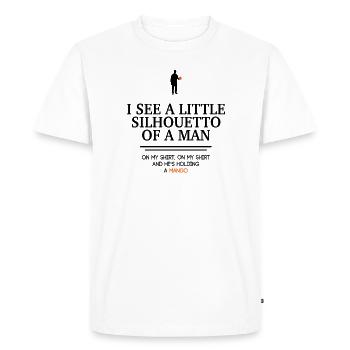 Je vois un peu le silhouetto d'un homme - T-shirt Premium bio Homme - blanc - Devant - Nico (187cm)