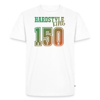 Chemise Festival · Roi Hardstyle · Cadeau Musique - T-shirt Premium bio Homme - blanc - Devant - Nico (187cm)