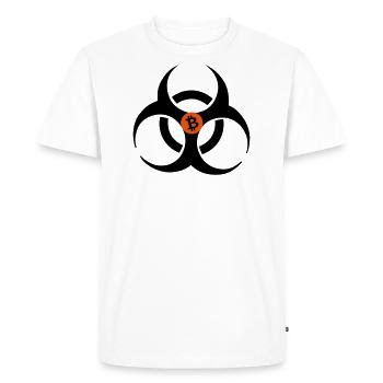 Bitcoin - T-shirt Premium bio Homme - blanc - Devant - Nico (187cm)