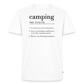 camping dictionary - Men's Premium Organic T-Shirt - white - Front - Nico (187cm)