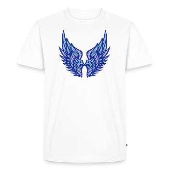wing goes angel 1 06 - Men's Premium Organic T-Shirt - white - Front - Nico (187cm)