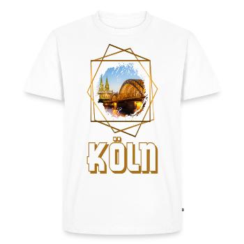 Cologne Cologne Cathedral Germany City Skyline Home - Men's Premium Organic T-Shirt - white - Front - Nico (187cm)