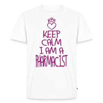 Keep Calm Pharmacist cool - Men's Premium Organic T-Shirt - white - Front - Nico (187cm)
