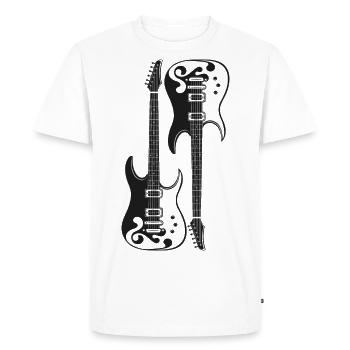 Guitar player - T-shirt Premium bio Homme - blanc - Devant - Nico (187cm)