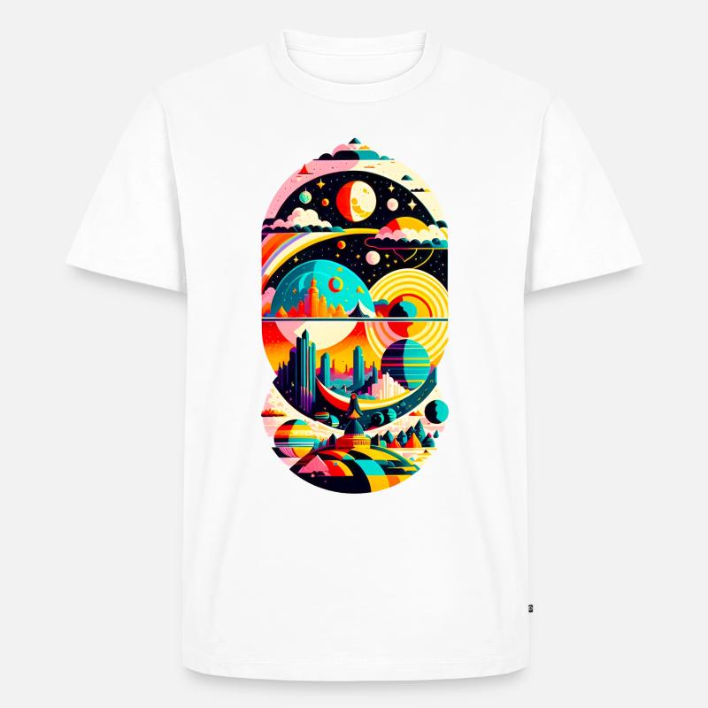 Cosmic Landscape 01 - Männer Premium Bio T-Shirt - Weiß