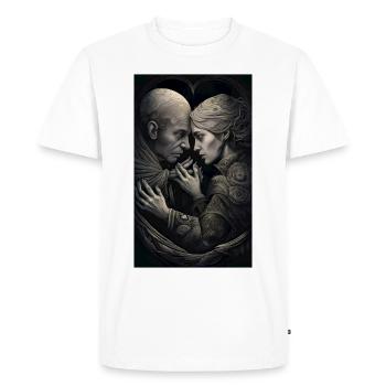 Elderly love in a grim time - Men's Premium Organic T-Shirt - white - Front - Nico (187cm)