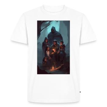 Dark fantasy family tales - Men's Premium Organic T-Shirt - white - Front - Nico (187cm)