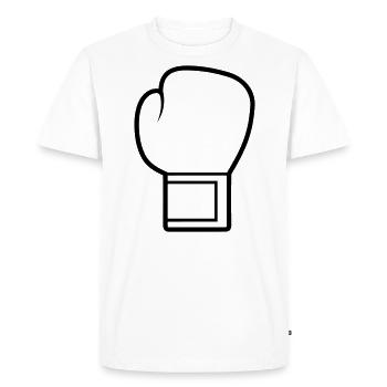 gant de boxe - T-shirt Premium bio Homme - blanc - Devant - Nico (187cm)