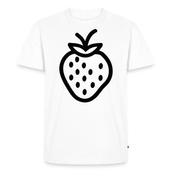 fraise - T-shirt Premium bio Homme - blanc - Devant - Nico (187cm)
