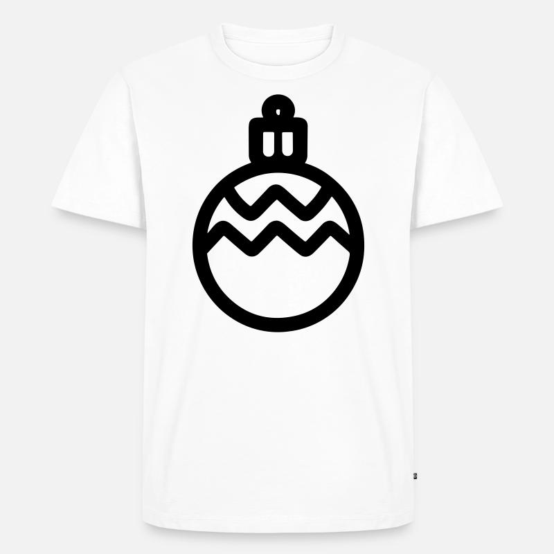 Weihnachtskugel - Männer Premium Bio T-Shirt - Weiß