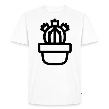 Cactus - T-shirt Premium bio Homme - blanc - Devant - Nico (187cm)