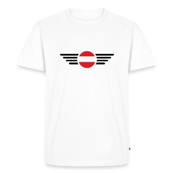 Austria Style T-Shirt - Men's Premium Organic T-Shirt - white - Front - Nico (187cm)
