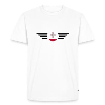 T-shirt de style maltais - T-shirt Premium bio Homme - blanc - Devant - Nico (187cm)
