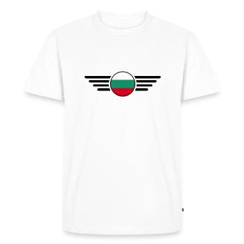 Bulgarie Style Design T-shirt - T-shirt Premium bio Homme - blanc - Devant - Nico (187cm)
