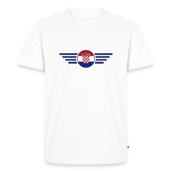 Croatia Style Design T-Shirt - Men's Premium Organic T-Shirt - white - Front - Nico (187cm)