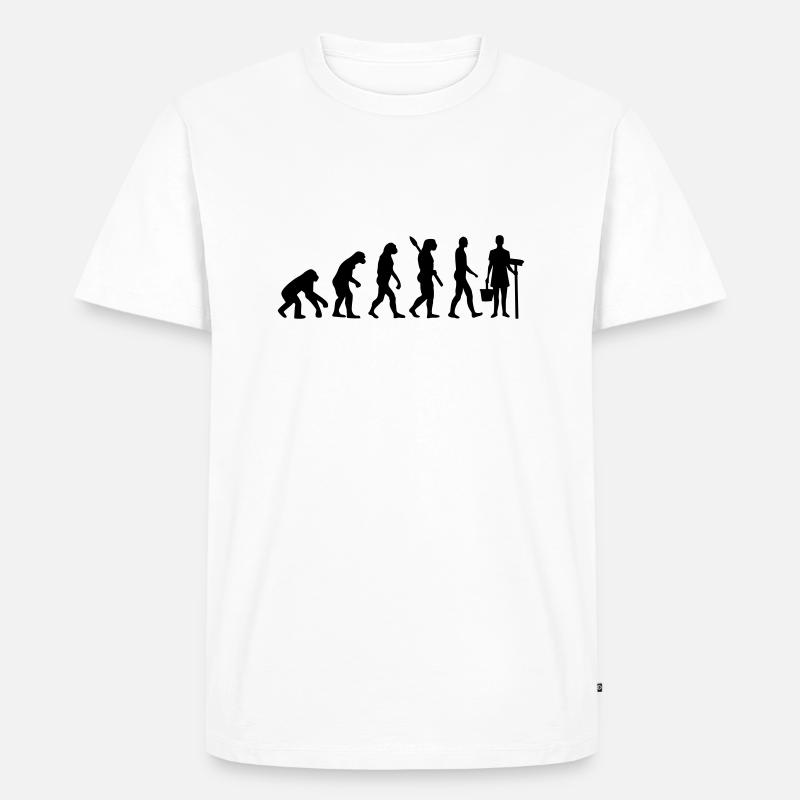 Putzfrau - Männer Premium Bio T-Shirt - Weiß