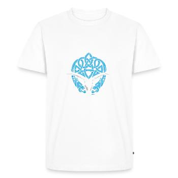 Celtic Stag - Men's Premium Organic T-Shirt - white - Front - Nico (187cm)