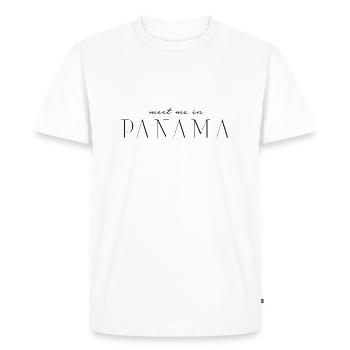 I love Panama - Men's Premium Organic T-Shirt - white - Front - Nico (187cm)