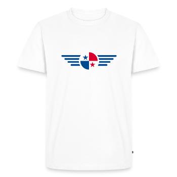 I love Panama - Men's Premium Organic T-Shirt - white - Front - Nico (187cm)