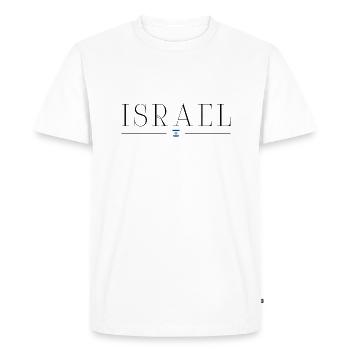 J’aime Israël - T-shirt Premium bio Homme - blanc - Devant - Nico (187cm)