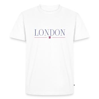 J’adore Londres, Angleterre - T-shirt Premium bio Homme - blanc - Devant - Nico (187cm)