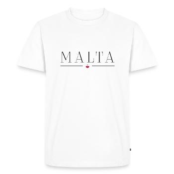 I love Malta - Men's Premium Organic T-Shirt - white - Front - Nico (187cm)