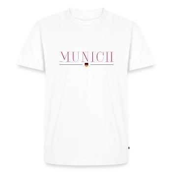 Munich, Allemagne Style Design T-Shirt - T-shirt Premium bio Homme - blanc - Devant - Nico (187cm)