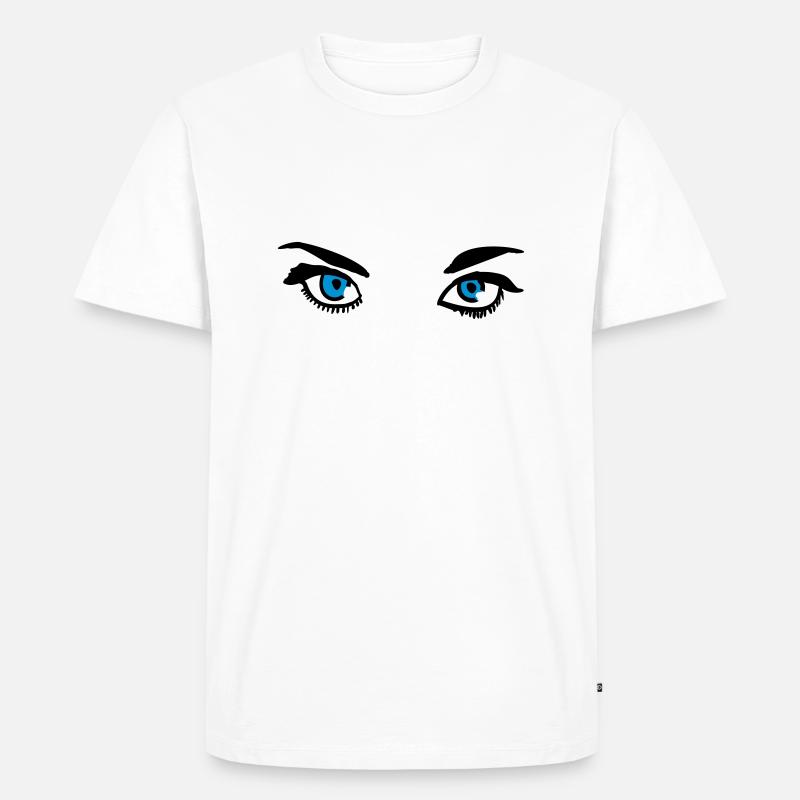Auge - Männer Premium Bio T-Shirt - Weiß