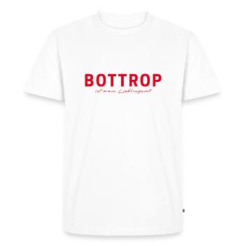 T-shirt Bottrop – Parfait pour les vrais fans - T-shirt Premium bio Homme - blanc - Devant - Nico (187cm)